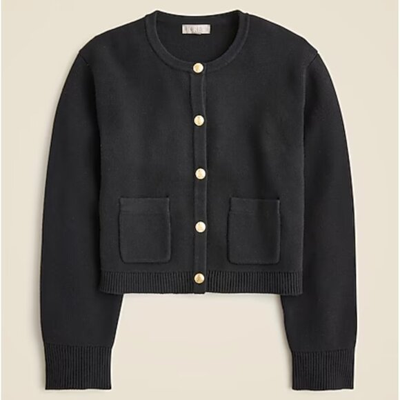 J. Crew Relaxed Emilie sweater lady jacket - Black Size XS Jcrew - Picture 2 of 5